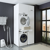 Roomart Waschmaschinenschrank, Trockner auf Waschmaschine • 112 cm breit • In 3 Farben
