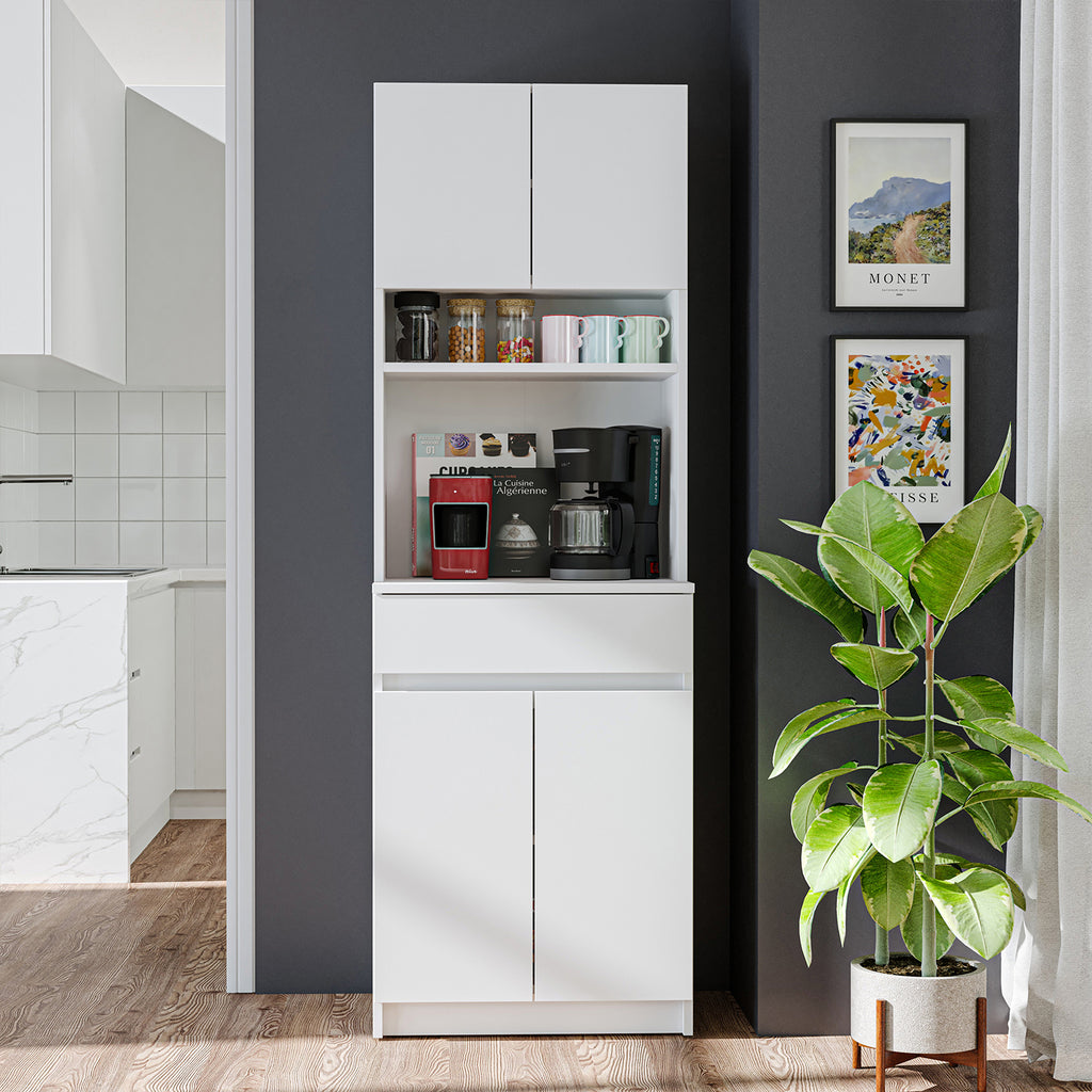 Roomart Küchenschrank NAPOLI, 180 cm, mit offener Nische und Schublade, in 4 Farben