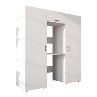 Roomart DUO-I Schrankwand 187 cm – Waschmaschine & Trockner übereinander & Hochschrank | in 3 Farben