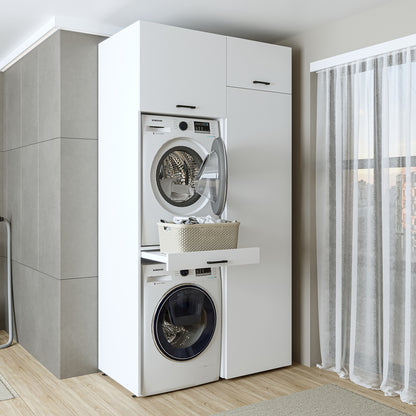 Roomart Waschmaschinenschrank, Trockner auf Waschmaschine • 127 cm breit • In 3 Farben