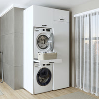 Roomart Waschmaschinenschrank, Trockner auf Waschmaschine • 127 cm breit • In 3 Farben
