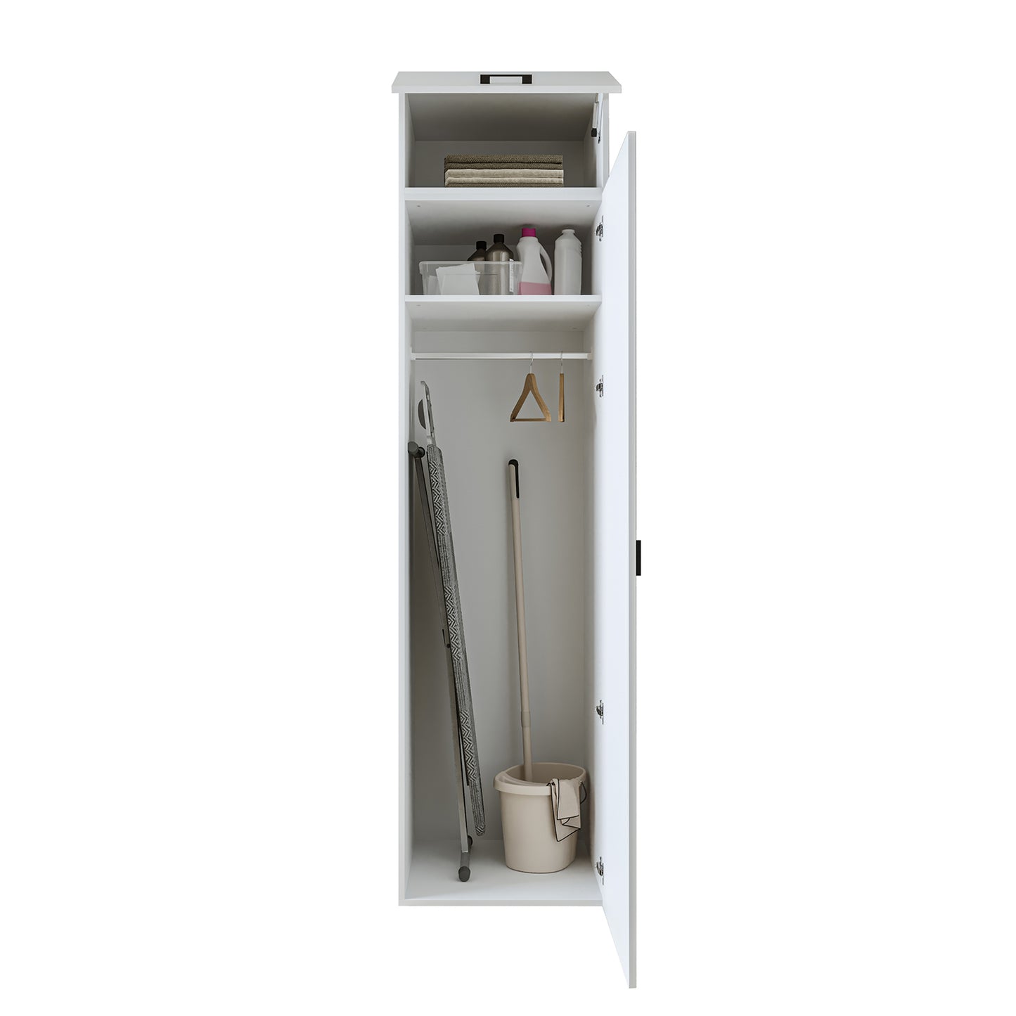 Roomart Hochschrank Waschküche 60 cm – 205 cm hoch, Soft-Close | in 3 Farben