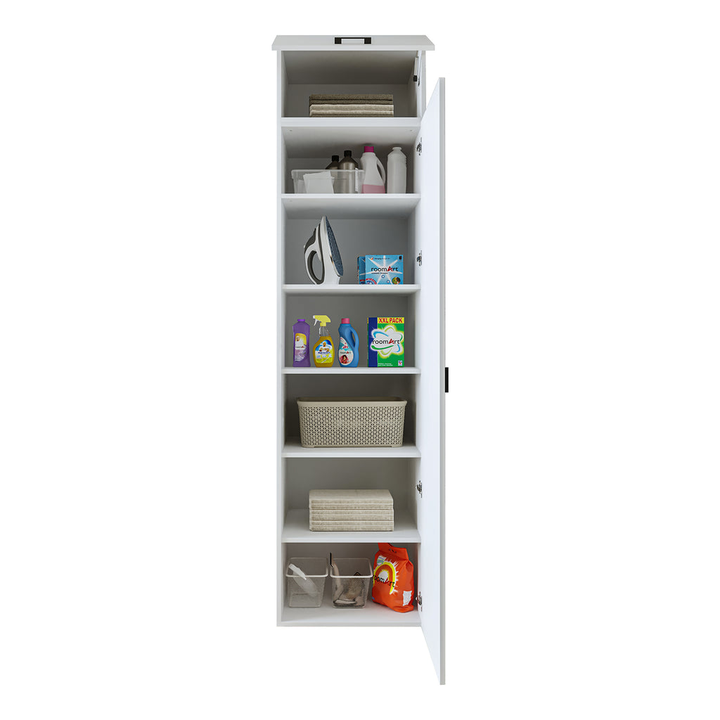 Roomart Hochschrank Waschküche 60 cm – 205 cm hoch, Soft-Close | in 3 Farben