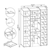 Roomart Waschmaschinenschrank DUO I – 2 Geräte übereinander & Hochschrank, 157 cm