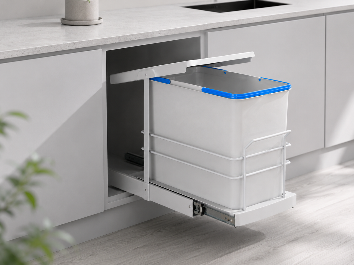 Mülleimer Küche ausziehbar 24L – Roomart Mülleimersystem Unterschrank –