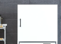 Roomart Szafka pod pralkę, uchwyt meblowy, uchwyt, czarny matowy - szafka pod pralkę, półka pod pralkę, wieża pralnicza, szafka, biały, pralki, szafka dolna, pralka, suszarka, szafka domowa, szafki, szafka łazienkowa, wysoka szafka, łazienka