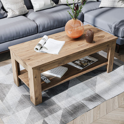 Roomart Couchtisch HELSINKI, 80 oder 110 cm, mit Ablageboden, in 4 Farben