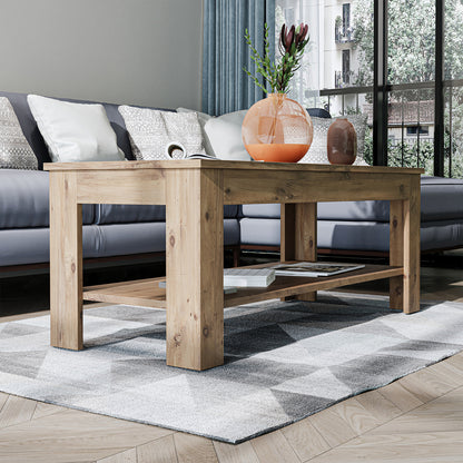 Roomart Couchtisch HELSINKI, 80 oder 110 cm, mit Ablageboden, in 4 Farben