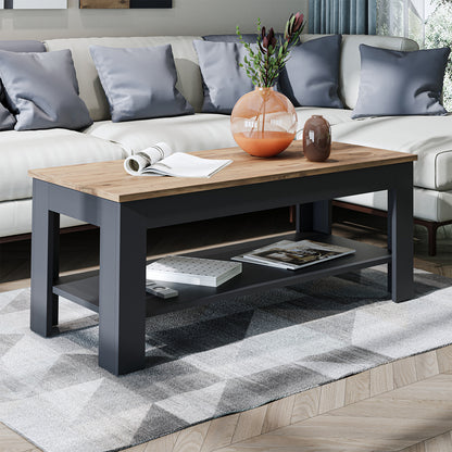 Roomart Couchtisch HELSINKI, 80 oder 110 cm, mit Ablageboden, in 4 Farben