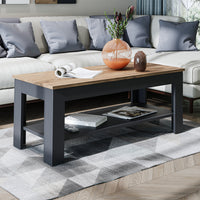 Roomart Couchtisch HELSINKI, 80 oder 110 cm, mit Ablageboden, in 4 Farben
