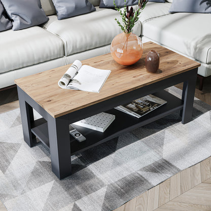 Roomart Couchtisch HELSINKI, 80 oder 110 cm, mit Ablageboden, in 4 Farben