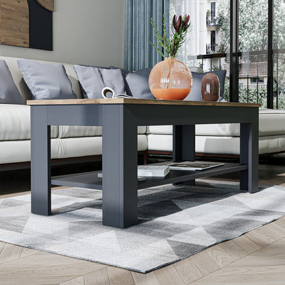 Roomart Couchtisch HELSINKI, 80 oder 110 cm, mit Ablageboden, in 4 Farben