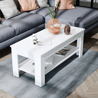 Roomart Couchtisch HELSINKI, 80 oder 110 cm, mit Ablageboden, in 4 Farben