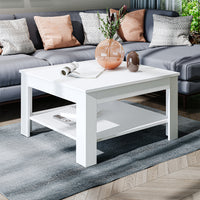 Roomart Couchtisch HELSINKI, 80 oder 110 cm, mit Ablageboden, in 4 Farben