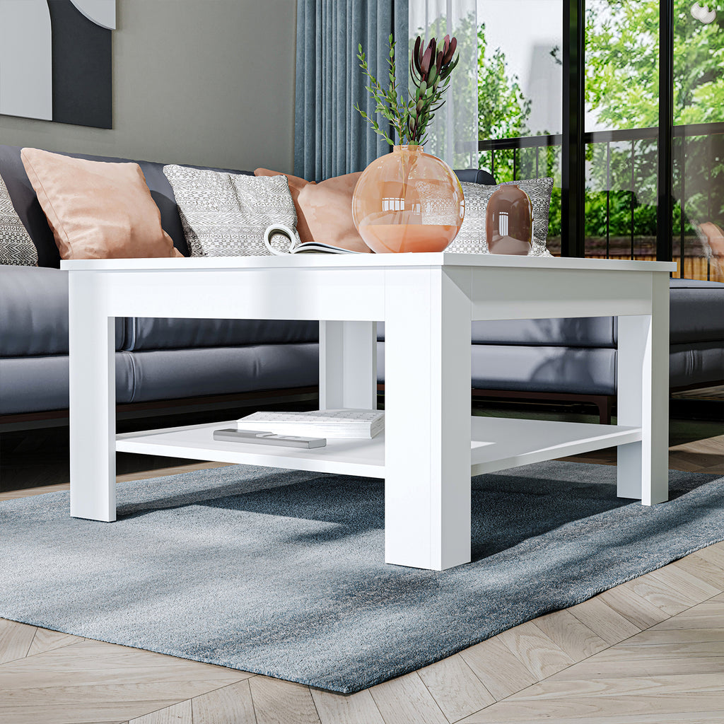 Roomart Couchtisch HELSINKI, 80 oder 110 cm, mit Ablageboden, in 4 Farben