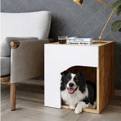 Roomart Tierhaus RINO für Hunde und Katzen, 50 cm, mit Beistelltisch-Funktion