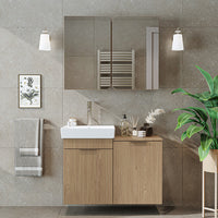 Roomart 2-teiliges Badmöbel-Set LYCIA, 49 cm, Waschtisch mit Spiegelschrank, in 4 Farben