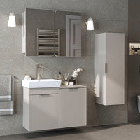 Roomart 3-teiliges Badmöbel-Set LYCIA, 49 cm, Waschtisch, Spiegelschrank und Hochschrank, in 4 Farben