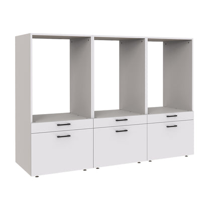 Roomart Waschmashinenshcrank für Trockner und Waschmaschine • Weiß • Schwarz eiche - schrank waschmaschine, bosch wtw875w0, waschmaschienenüberschrank, waschtowerschrank, wasserkistenregal, washing machine cabinet, wt47w5w0, washing machine heart, bodenwa