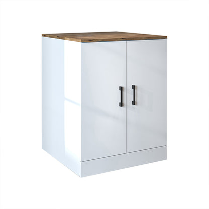 Roomart, Badezimmer Waschmaschinenschrank ATRIA,  Waschmaschinenunterschrank,  BHT: 70x 90 x 69 cm, in Weiß-Eiche, Eiche, Anthrazit Eiche, Weiß