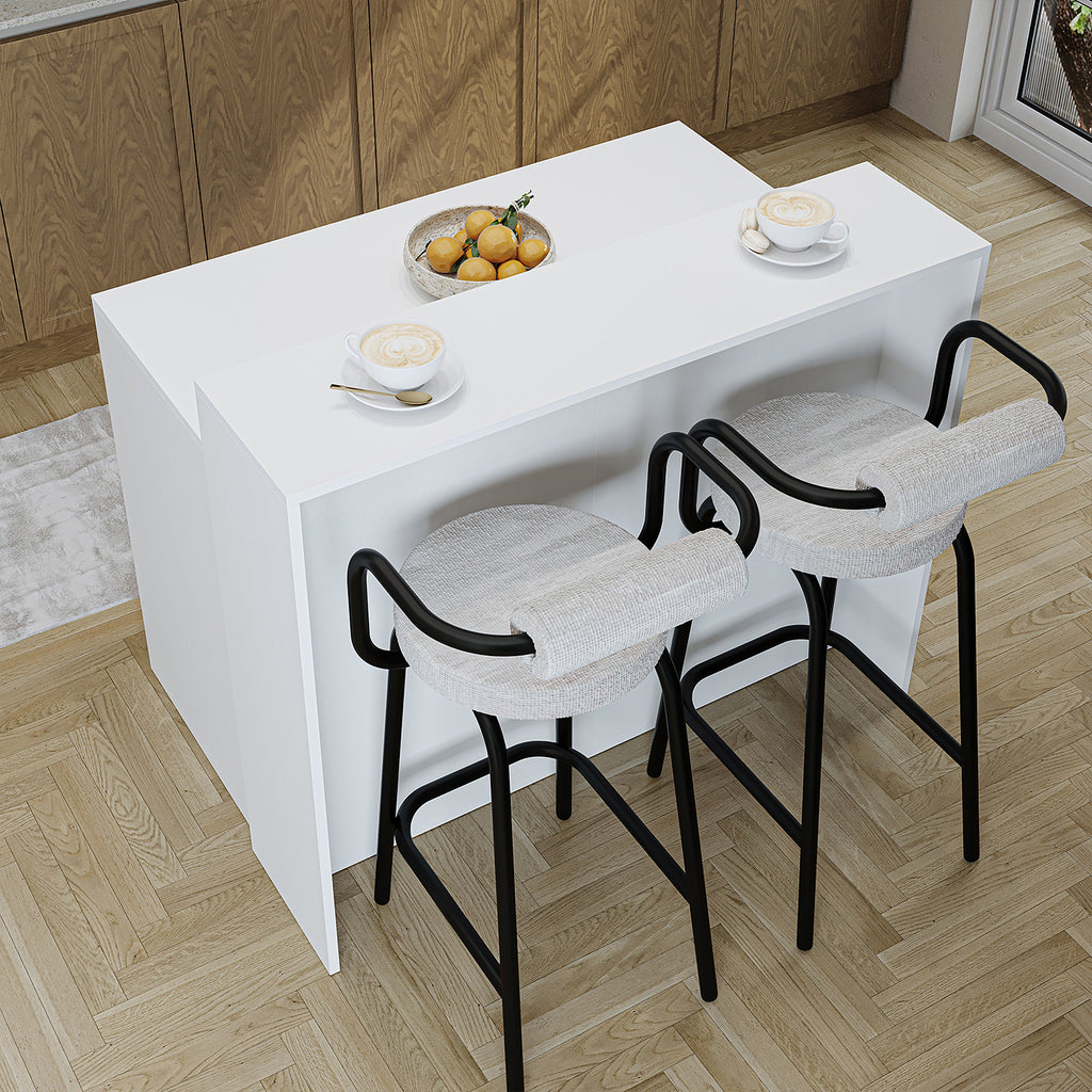 Roomart Kücheninsel, Bartisch, Küchentish - CORTADO - BHT: 120 X 100 X 80 cm