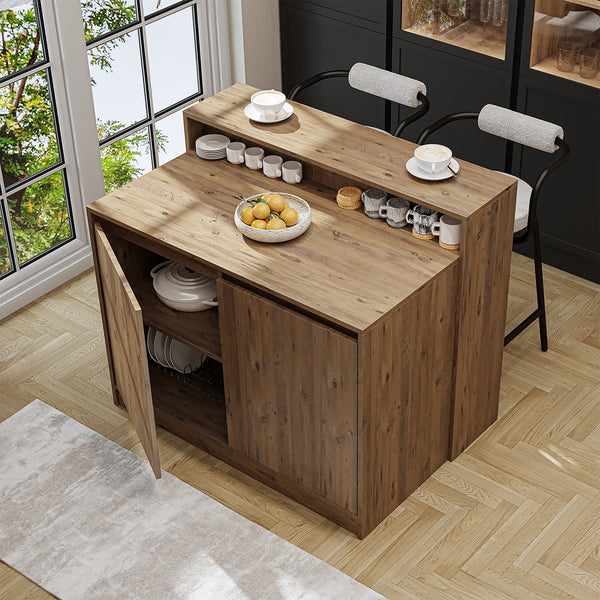 Roomart Kücheninsel CORTADO – Bartisch & Küchentisch mit Stauraum – 120×100×80 cm – Modernes Design