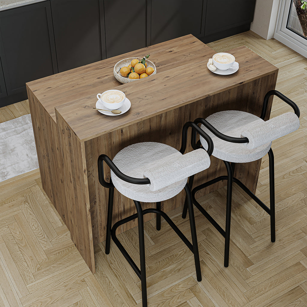 Roomart Kücheninsel, Bartisch, Küchentish - CORTADO - BHT: 120 X 100 X 80 cm