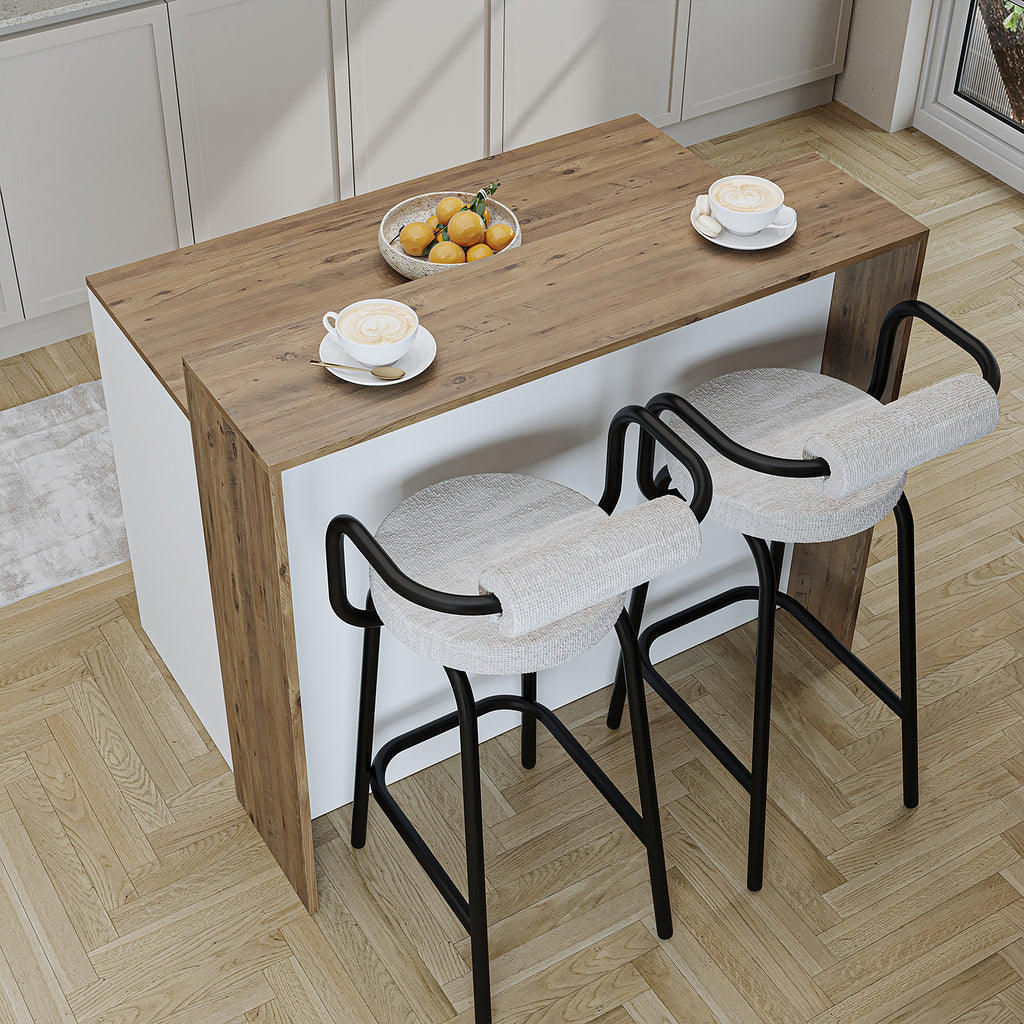 Roomart Kücheninsel, Bartisch, Küchentish - CORTADO - BHT: 120 X 100 X 80 cm