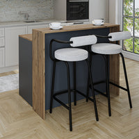 Roomart Kücheninsel, Bartisch, Küchentish - CORTADO - BHT: 120 X 100 X 80 cm