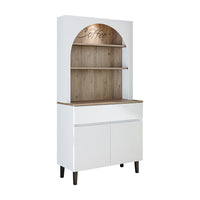 Szafka kuchenna Roomart VENEDIK – bufet i szafka wielofunkcyjna z szufladą, drzwiami i regulowanymi półkami – szafka pod kuchenkę mikrofalową, szafka do przechowywania w kuchni, jadalni, salonie – 90 x 179 x 42 cm – w 4 kolorach – nowoczesna i wielofunkcyjna