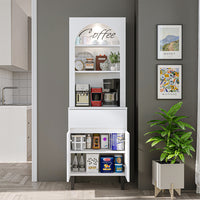 Roomart Küchenschrank VENEDIK 60 cm – Buffetschrank mit LED, Schublade, Bogendesign, 4 Farben