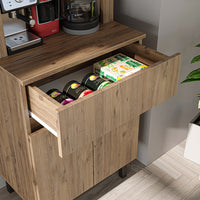 Roomart Küchenschrank VENEDIK 60 cm – Buffetschrank mit LED, Schublade, Bogendesign, 4 Farben