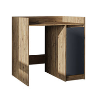 Roomart Waschmaschinenschrank DERIN-II – Waschmaschinen-Überbauschrank  – 100×180×65 cm – Waschküchen- & Hauswirtschaftsschrank – Weiß, Weiß-Eiche, Eiche & Anthrazit-Eiche