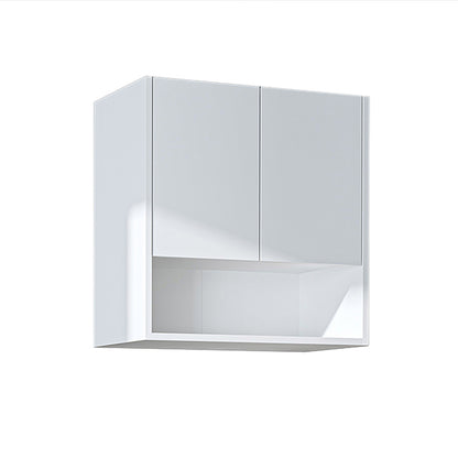 Roomart Waschmaschinenschrank DERIN-I – Waschmaschinen-Überbauschrank  – 65×180×65 cm – Waschküchen- & Hauswirtschaftsschrank – Weiß, Weiß-Eiche, Eiche & Anthrazit-Eiche