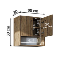 Roomart Waschmaschinenschrank DERIN-I – Waschmaschinen-Überbauschrank  – 65×180×65 cm – Waschküchen- & Hauswirtschaftsschrank – Weiß, Weiß-Eiche, Eiche & Anthrazit-Eiche