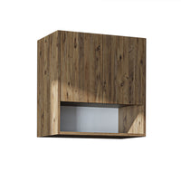 Roomart Waschmaschinenschrank DERIN-I – Waschmaschinen-Überbauschrank  – 65×180×65 cm – Waschküchen- & Hauswirtschaftsschrank – Weiß, Weiß-Eiche, Eiche & Anthrazit-Eiche