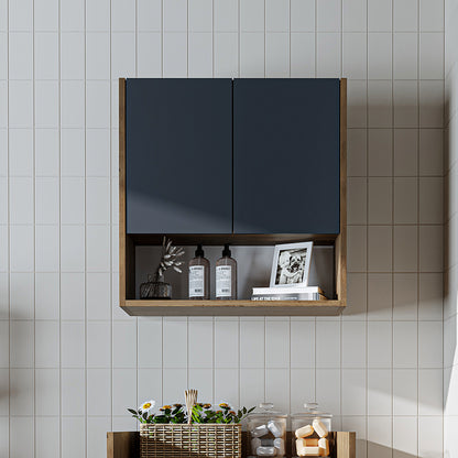 Roomart Waschmaschinenschrank DERIN-I – Waschmaschinen-Überbauschrank  – 65×180×65 cm – Waschküchen- & Hauswirtschaftsschrank – Weiß, Weiß-Eiche, Eiche & Anthrazit-Eiche