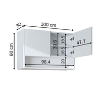 Roomart Waschmaschinenschrank DERIN-II – Waschmaschinen-Überbauschrank  – 100×180×65 cm – Waschküchen- & Hauswirtschaftsschrank – Weiß, Weiß-Eiche, Eiche & Anthrazit-Eiche