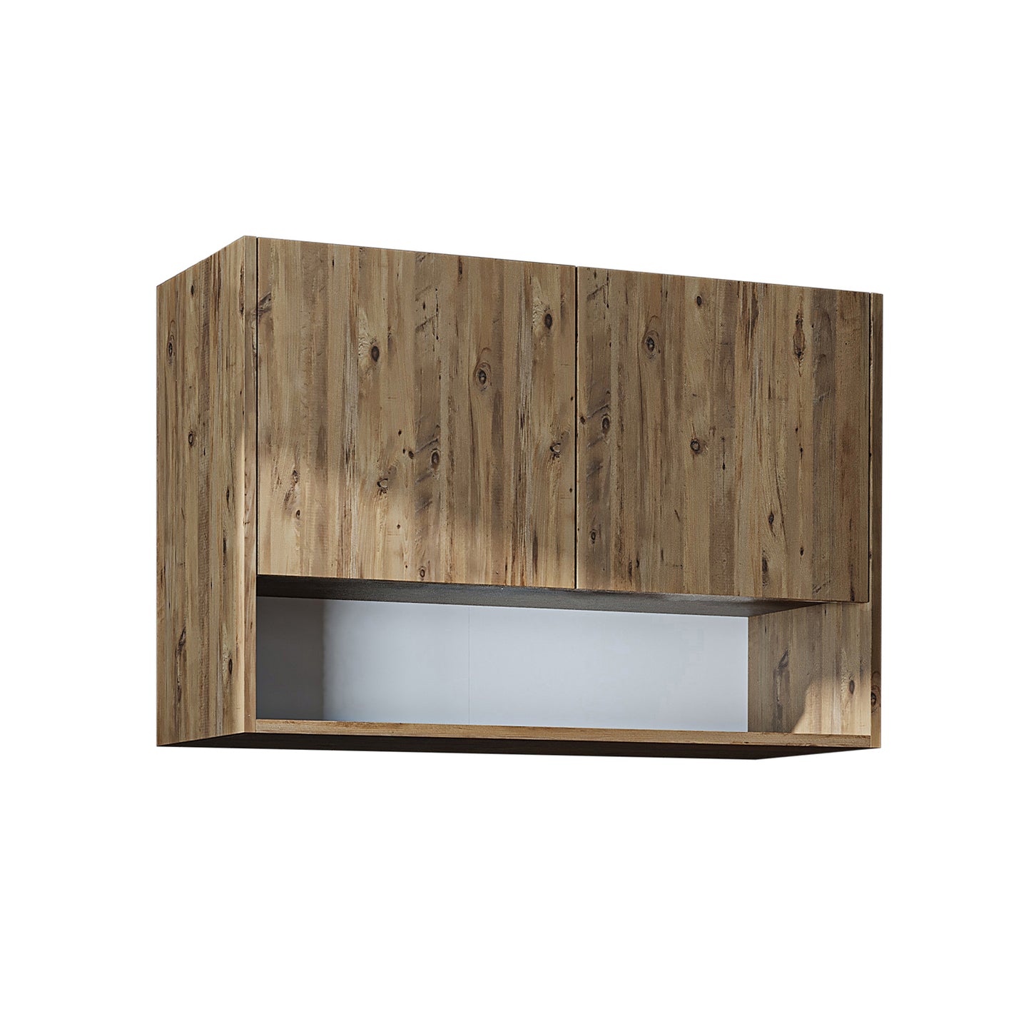 Roomart Waschmaschinenschrank DERIN-II – Waschmaschinen-Überbauschrank  – 100×180×65 cm – Waschküchen- & Hauswirtschaftsschrank – Weiß, Weiß-Eiche, Eiche & Anthrazit-Eiche