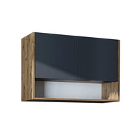 Roomart Waschmaschinenschrank DERIN-II – Waschmaschinen-Überbauschrank  – 100×180×65 cm – Waschküchen- & Hauswirtschaftsschrank – Weiß, Weiß-Eiche, Eiche & Anthrazit-Eiche