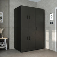 Roomart Waschmaschinenschrank - SERIE DORA-I-  115 cm breit -  Wasch- & Trocknerschrank mit Türen & Ausziehbrett, 115 cm breit, Waschmaschinen-Überbau für Waschküche & Hauswirtschaftsraum – Weiß, Weiß-Eiche, Anthrazit-Eiche, Eiche, Schwarz-Eiche