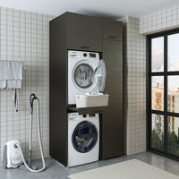 Roomart Waschmaschinenschrank, Trockner auf Waschmaschine • 112 cm breit • In 3 Farben