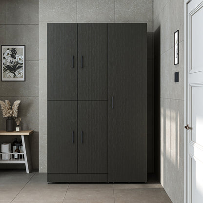 Roomart Waschmaschinenschrank - SERIE DORA-I-  115 cm breit -  Wasch- & Trocknerschrank mit Türen & Ausziehbrett, 115 cm breit, Waschmaschinen-Überbau für Waschküche & Hauswirtschaftsraum – Weiß, Weiß-Eiche, Anthrazit-Eiche, Eiche, Schwarz-Eiche