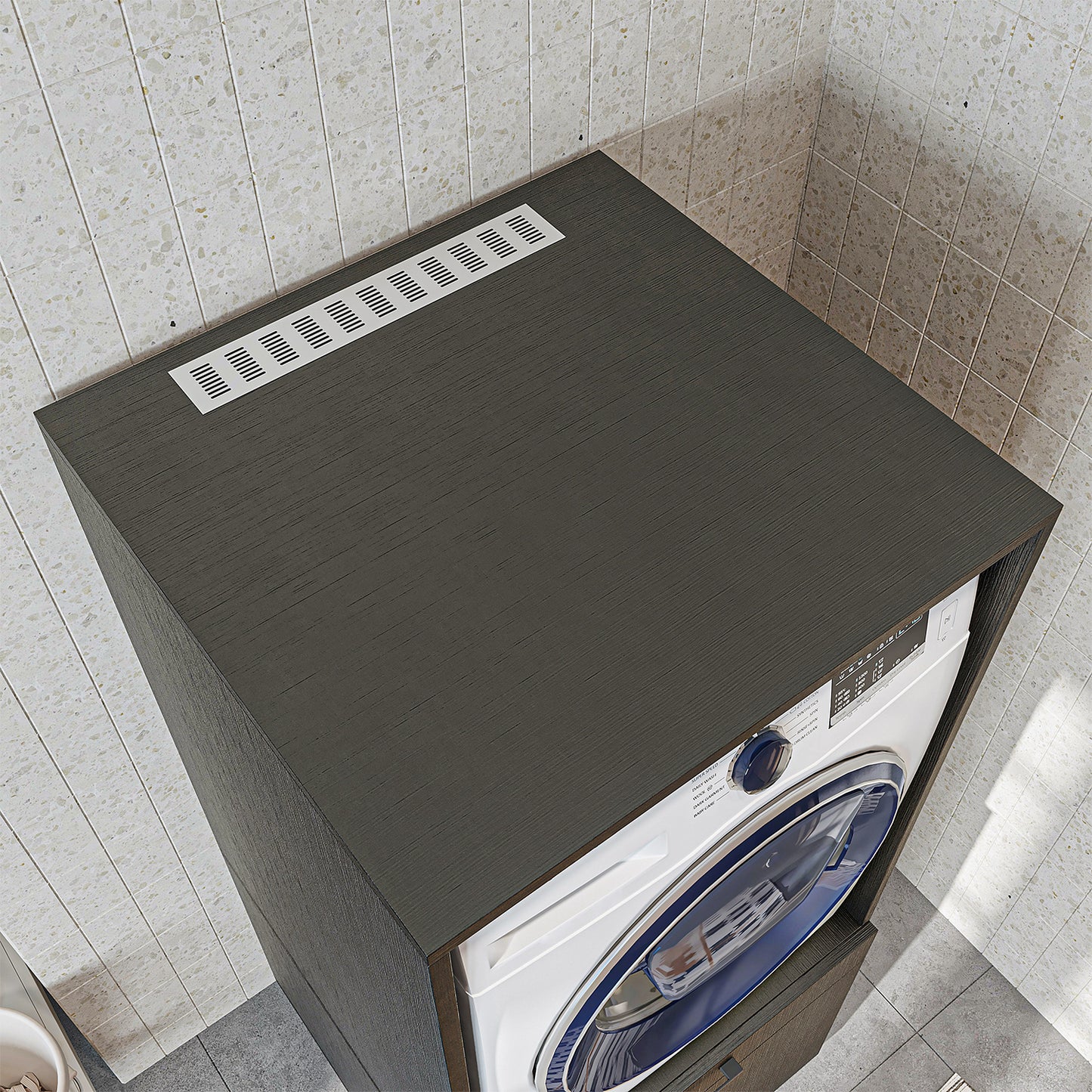 Roomart A3 Waschmaschinenschrank 67 cm – Erhöhung mit Schublade, Ausziehbrett & Stauraum | 3 Farben