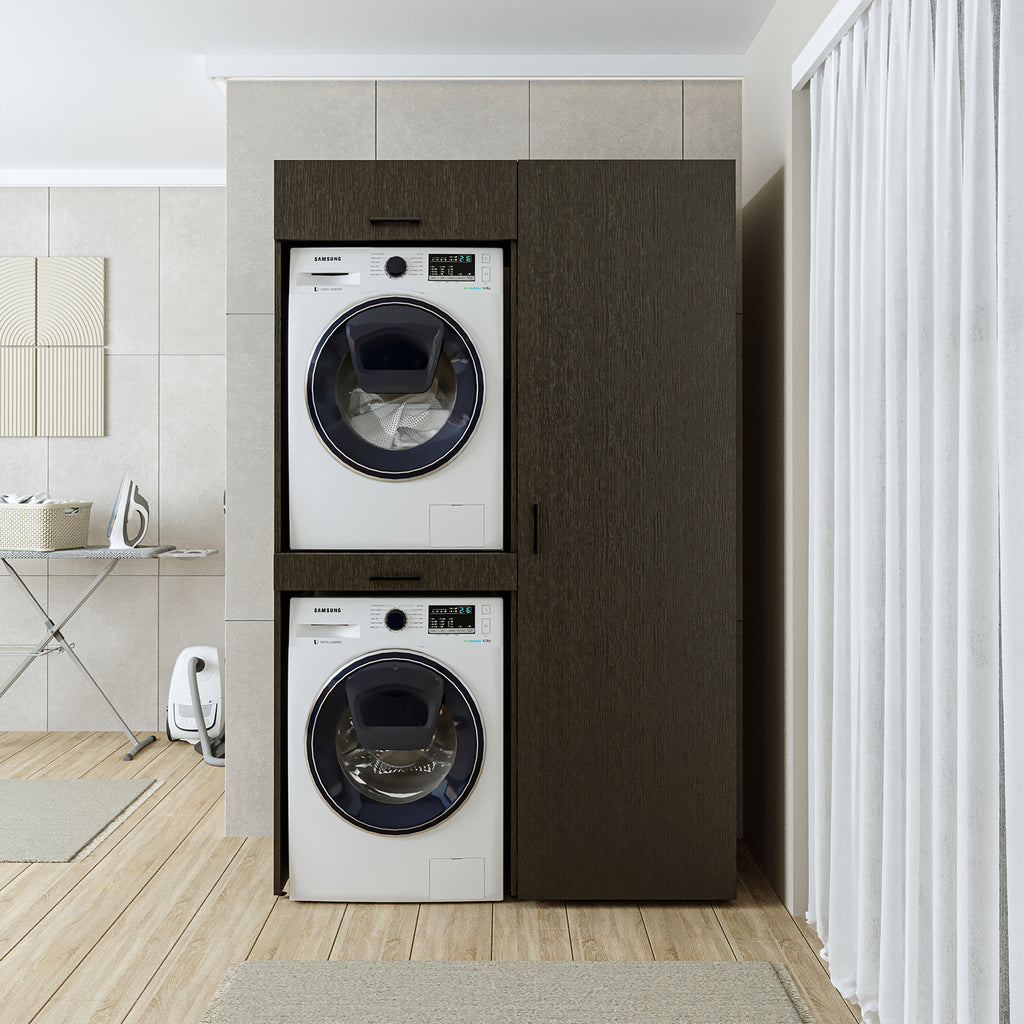 Roomart Waschmaschinenschrank, Trockner auf Waschmaschine • 127 cm breit • In 3 Farben