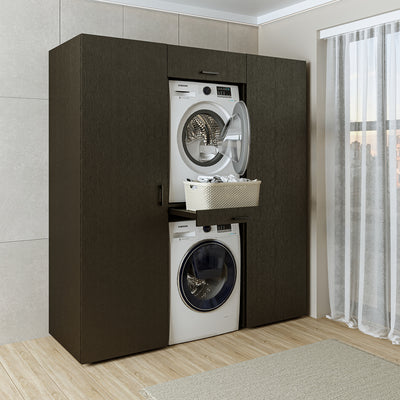 Roomart Schrankwand DUO-I, 187 cm, Waschmaschine und Trockner übereinander, in 3 Farben