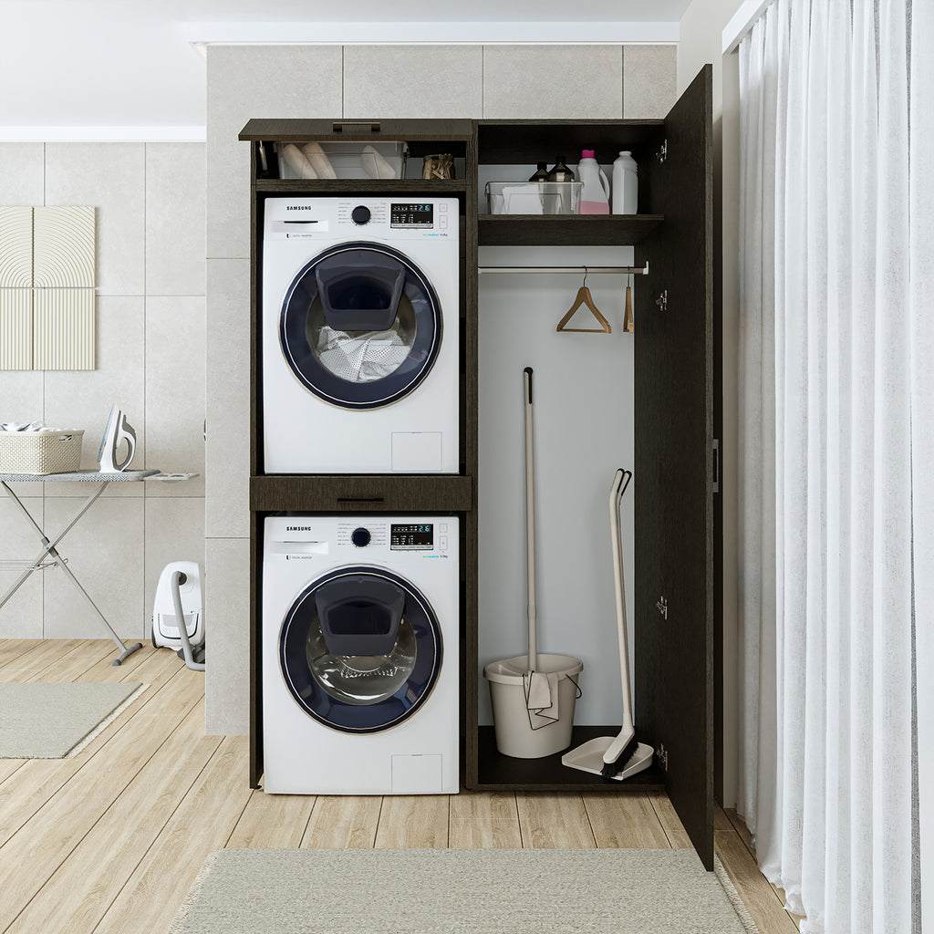 Roomart Waschmaschinenschrank, Trockner auf Waschmaschine • 127 cm breit • In 3 Farben