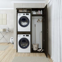 Roomart Waschmaschinenschrank, Trockner auf Waschmaschine • 127 cm breit • In 3 Farben
