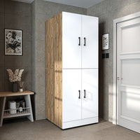 Roomart washing machine cabinet " DORA " for dryer & washing machine, in 4 colors, with doors & pull-out shelf - white - white oak - anthracite oak - oak - washing machine cabinet, washing machine shelf, washing tower, cabinet, white, washing machines, base cabinet, 