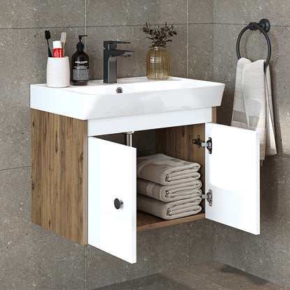 Roomart Badmöbel-Set ADA, 60 cm, mit Keramik-Waschbecken, in 6 Farben